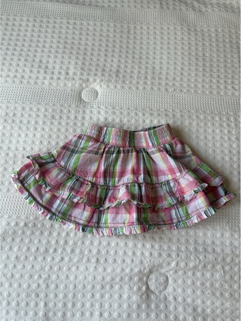 Oshkosh Pink Plaid Skort Size 2T Ruffles
